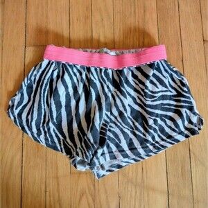 Soffe zebra print y2k elastic pajama shorts